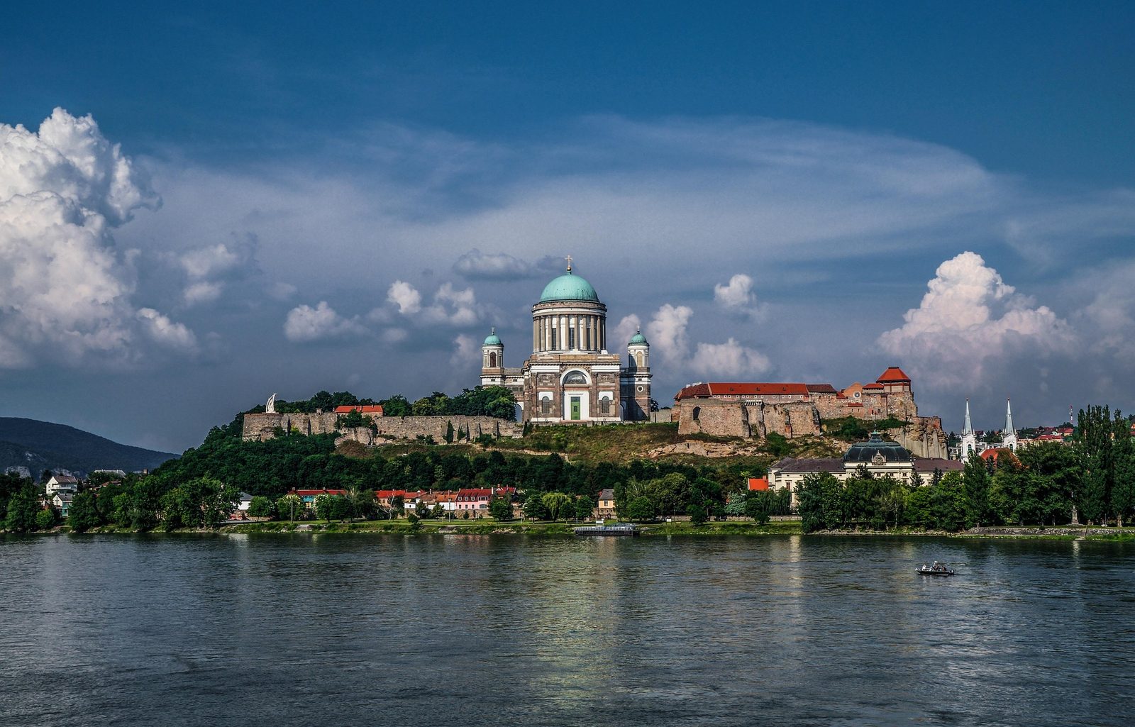Esztergom Basilica seen from the Danube
